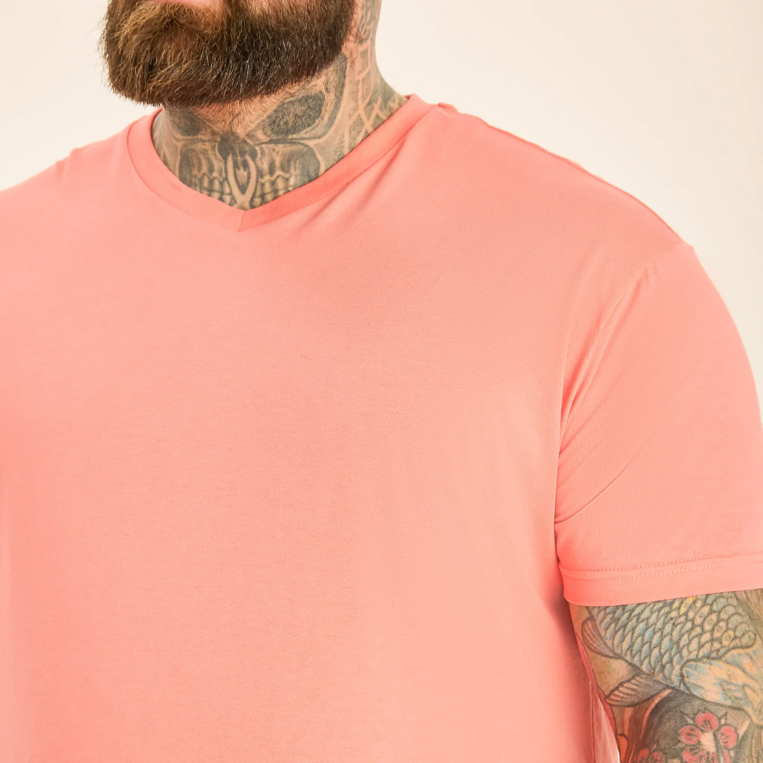 Peach V-Neck T-Shirt - Image 2
